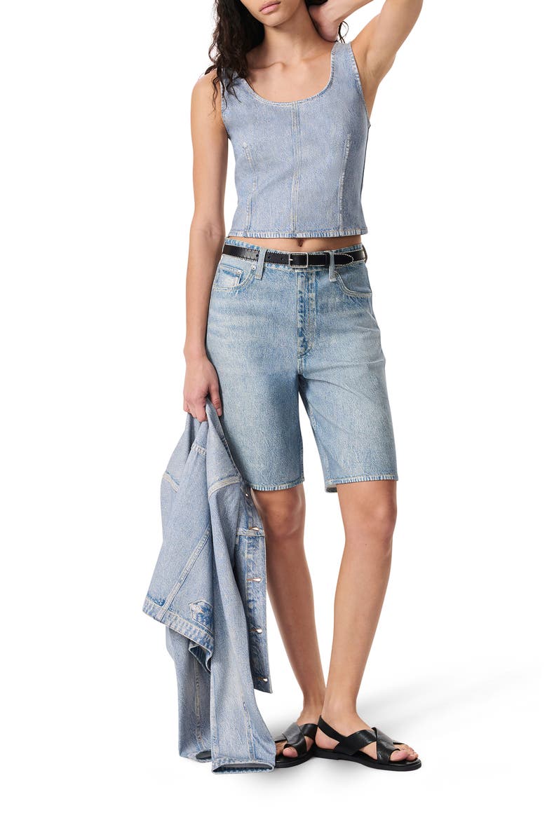 Miramar Ryan Trompe l'Oeil Faux Denim Tank, Alternate, color, SEASIDE