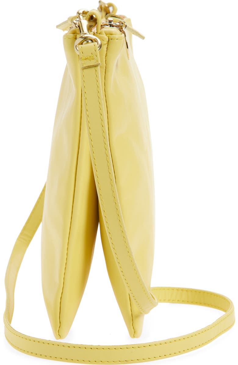 Clare V. Double Sac Bretelle Leather Crossbody Bag, Alternate, color, Butter