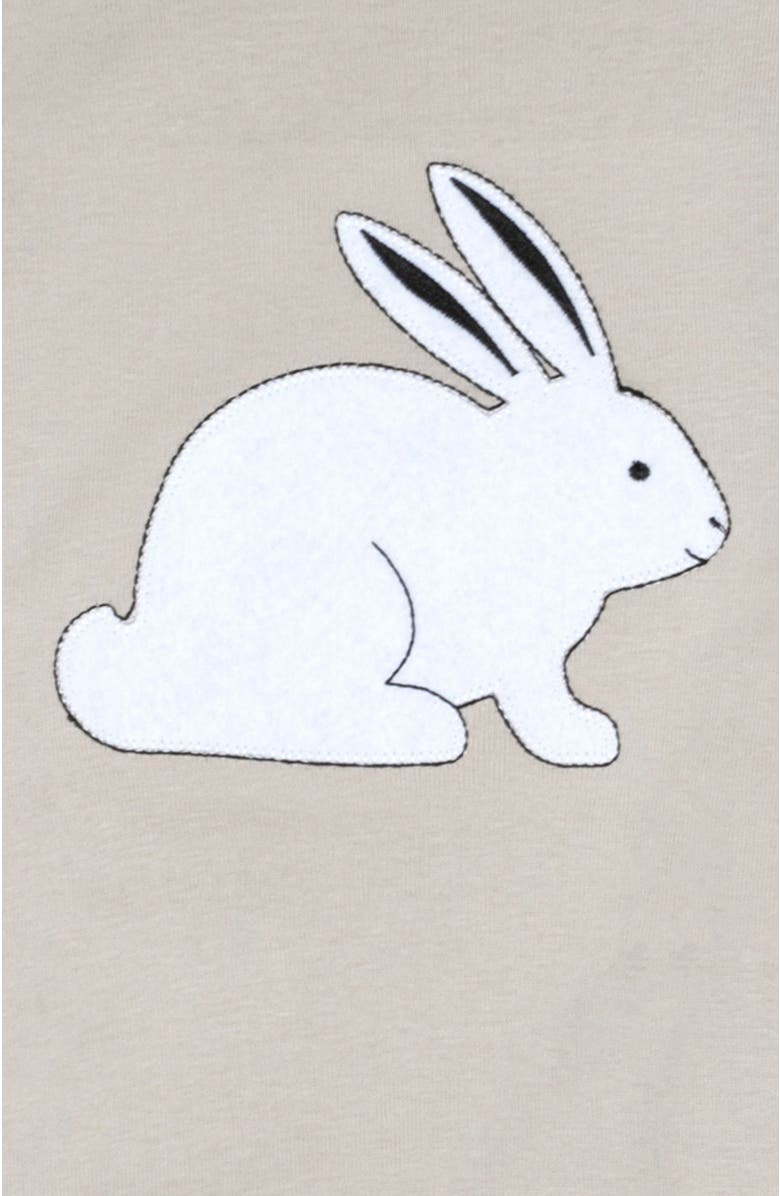 Leveret Kids Cotton Two-Piece Printed Holiday Pajamas, Alternate, color, Bunny Gray