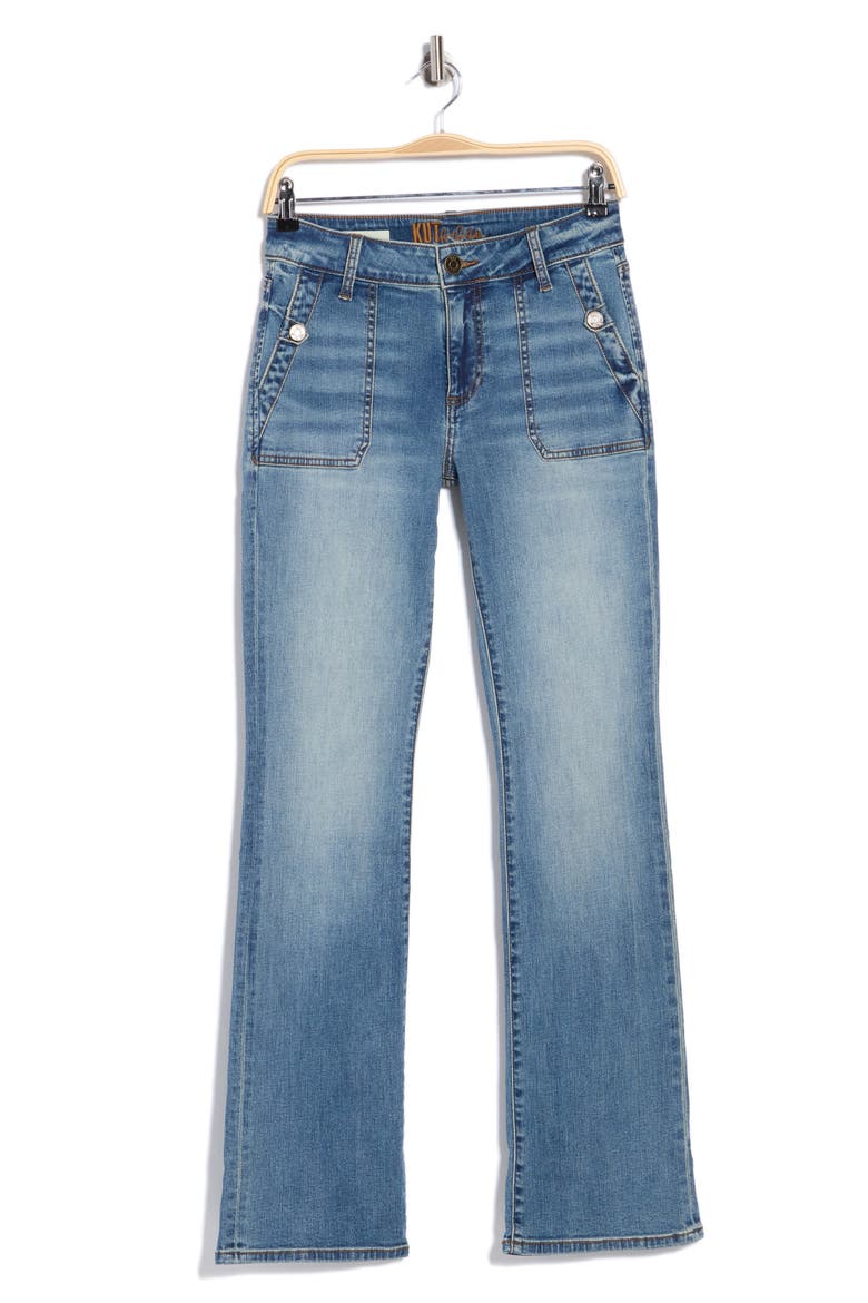 Nicole Bootcut Jeans, Main, color, BETONY