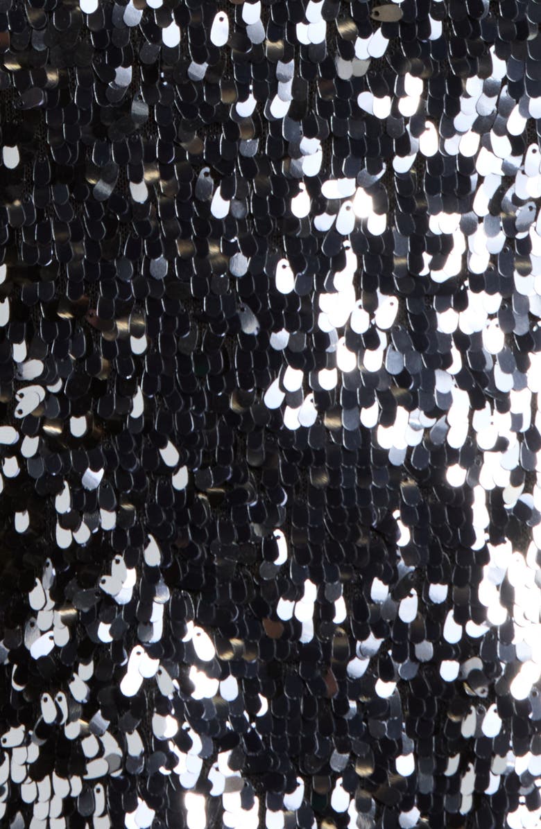 Anne Klein Paillette Top, Alternate, color, Gunmetal/ Anne Black