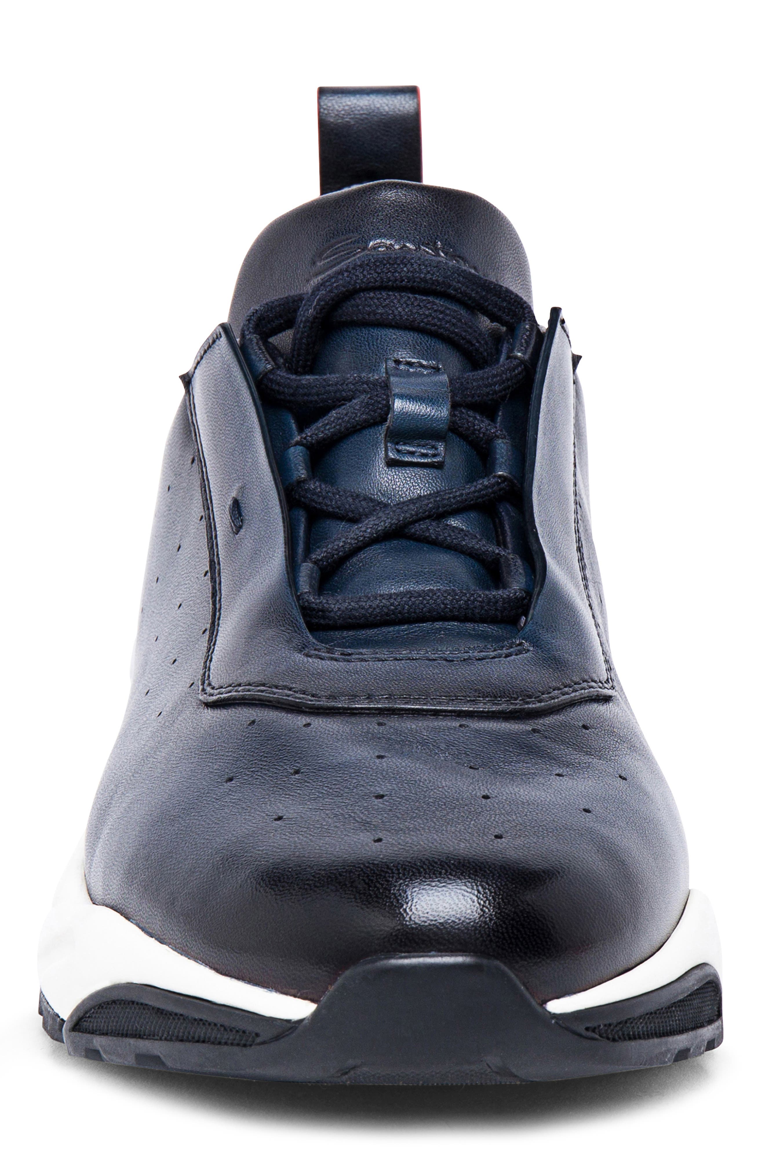 Leather Sneaker, Alternate, color, BLUE