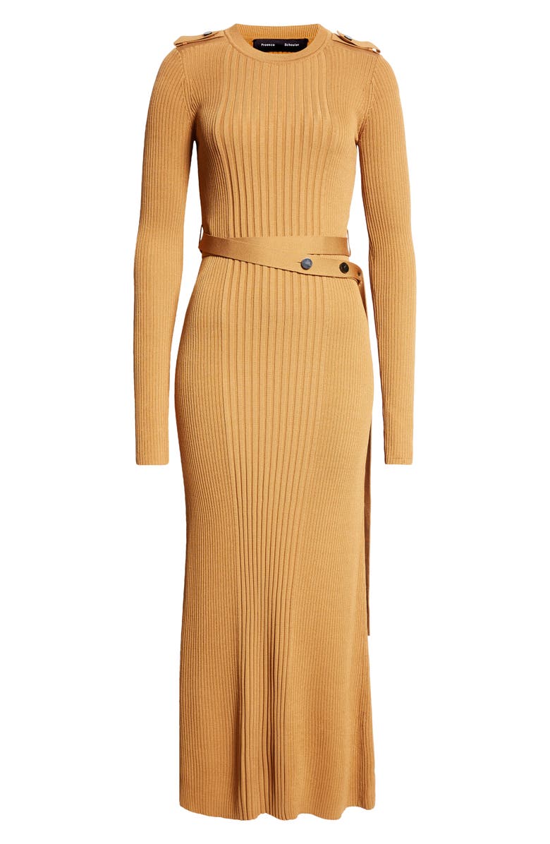 Proenza Schouler Lauryn Long Sleeve Rib Sweater Dress, Alternate, color, 