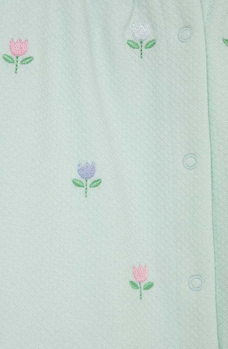 Little Me Embroidered Tulip Romper & Headband Set, Alternate, color,