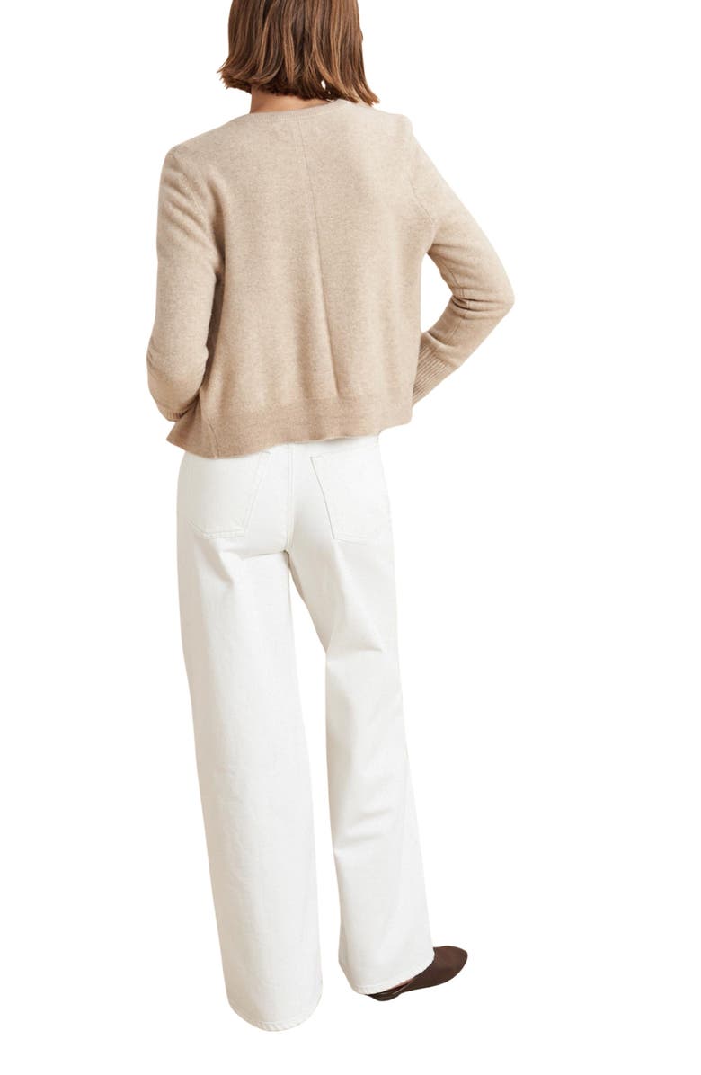 La Ligne Solid Lean Lines Cardigan, Alternate, color, Tan