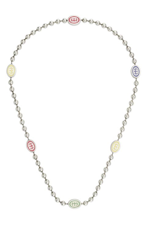 Interlocking-G Station Boule Necklace