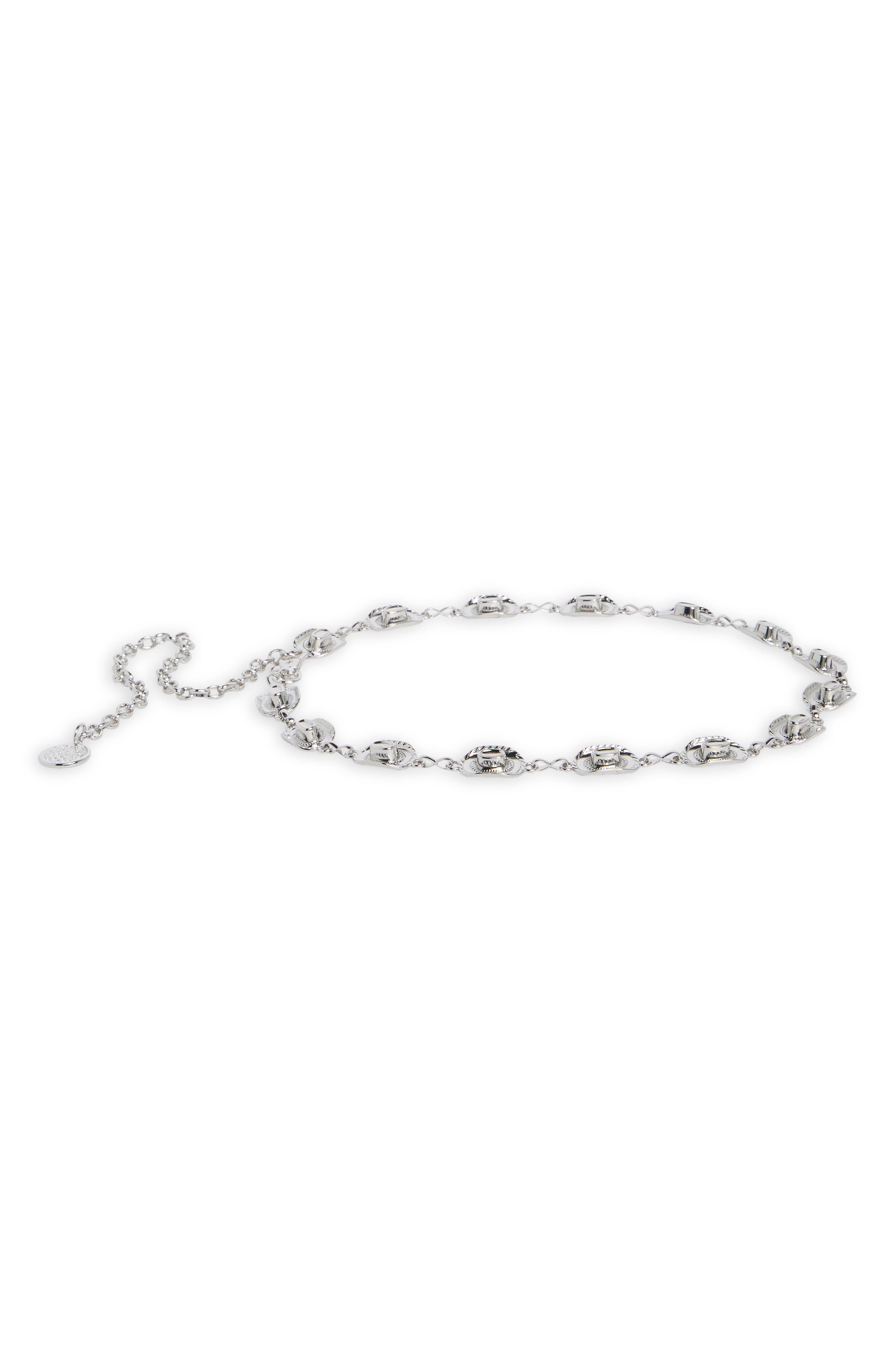 Western Hat Chain Link Belt