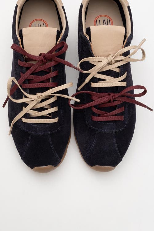 Forever & Always Shoes Crea Leather Sneakers In Dark Blue Leather