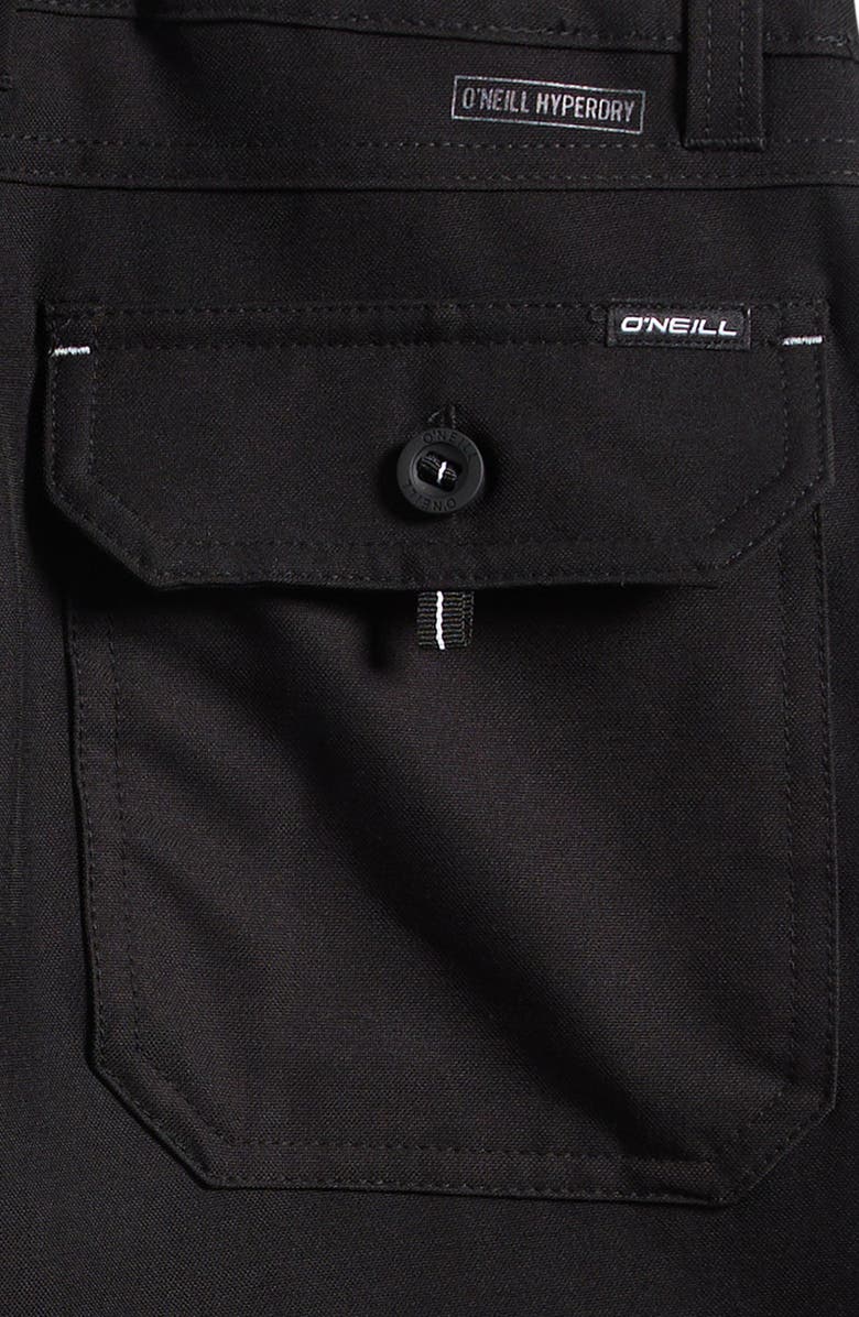 O'Neill Kids' Utility Scallop Hybrid Shorts, Alternate, color, Black