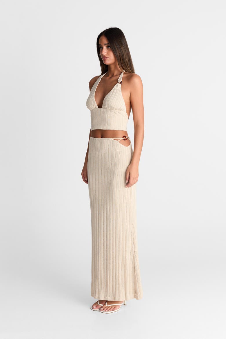 Eden Maxi Skirt, Alternate, color, Almond
