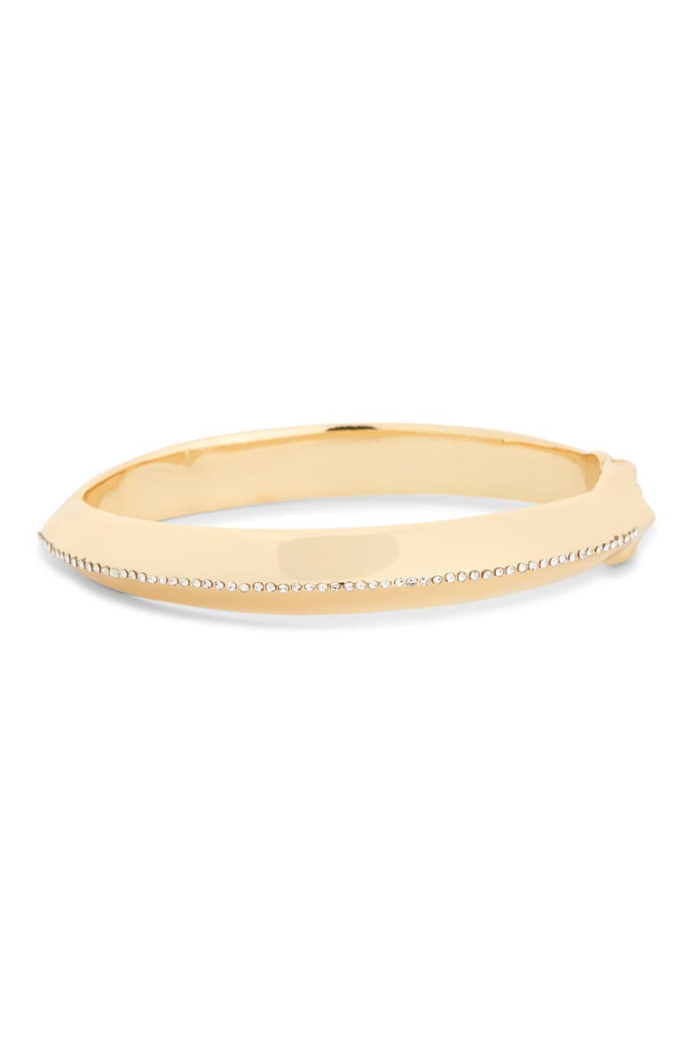 Spring Hinged Bangle Bracelet, Main, color, GOLDTONE