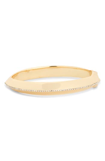 Vince Camuto Spring Hinged Bangle Bracelet In Goldtone