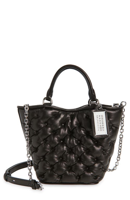 Maison Margiela Glam Slam Leather Tote In Black