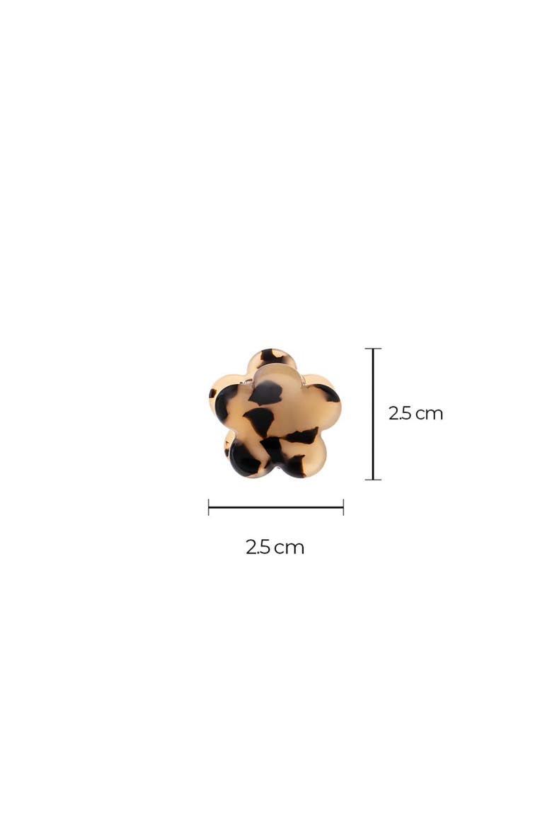 Floral Marble Mini Claw Clip Set, Alternate, color, Black & White