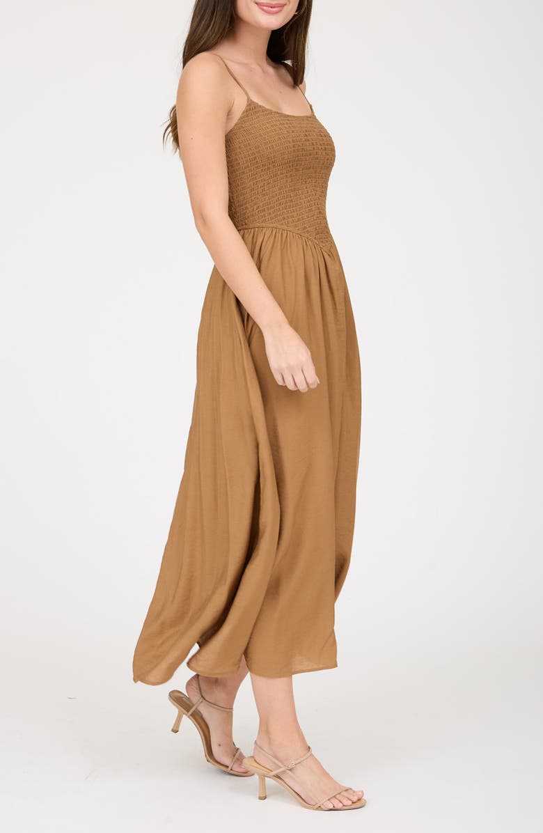 Blu Pepper Smocked Midi Dress, Alternate, color,