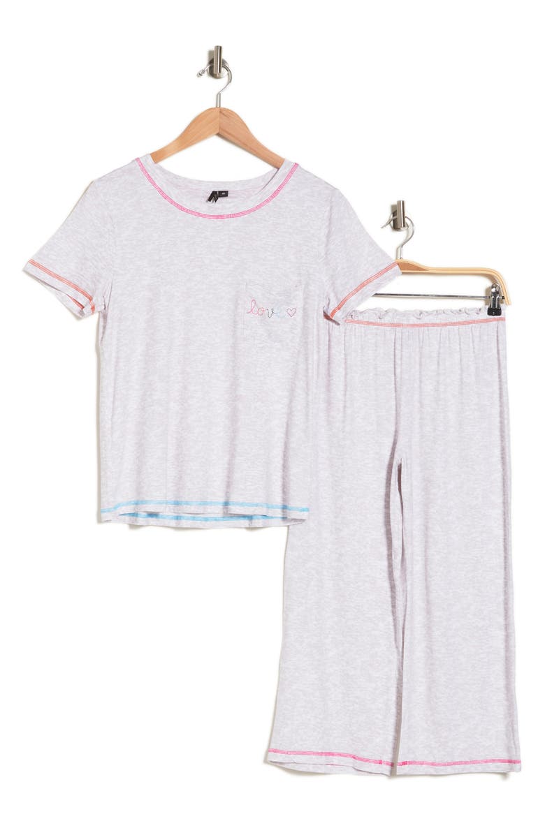Kensie Pocket Capri Pajamas, Alternate, color,