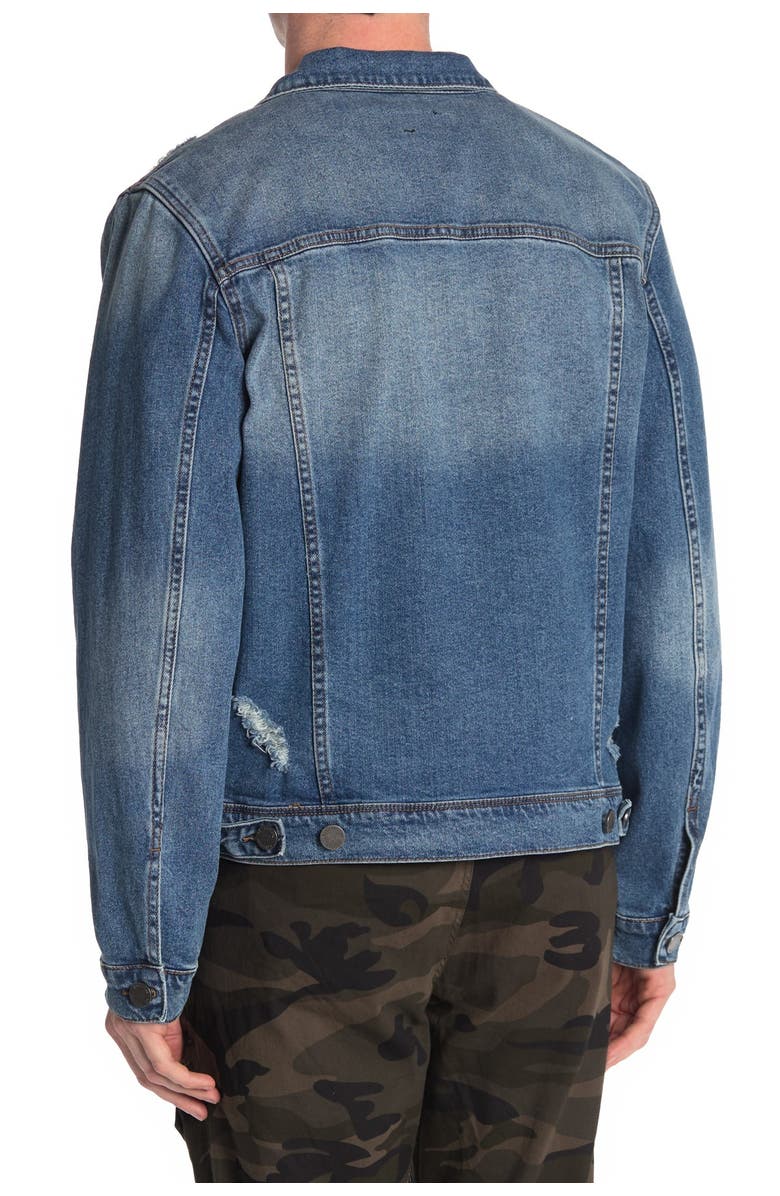 Articles of Society Jackson Distressed Denim Trucker Jacket, Alternate, color, 