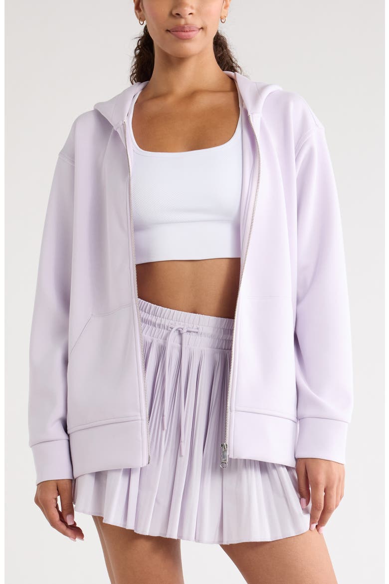 Ultra Luxe Volume Zip Hoodie, Main, color, PURPLE HUSH