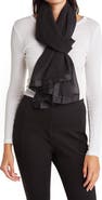 Calvin Klein Satin Border Chiffon Scarf