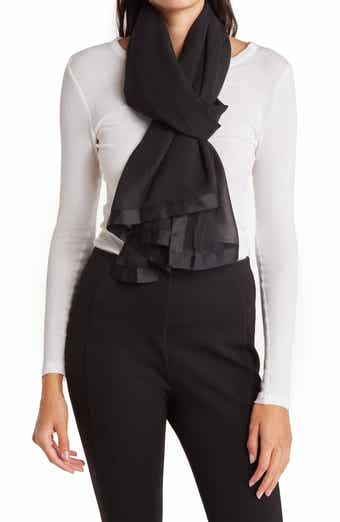 Calvin Klein Satin Border Chiffon Scarf