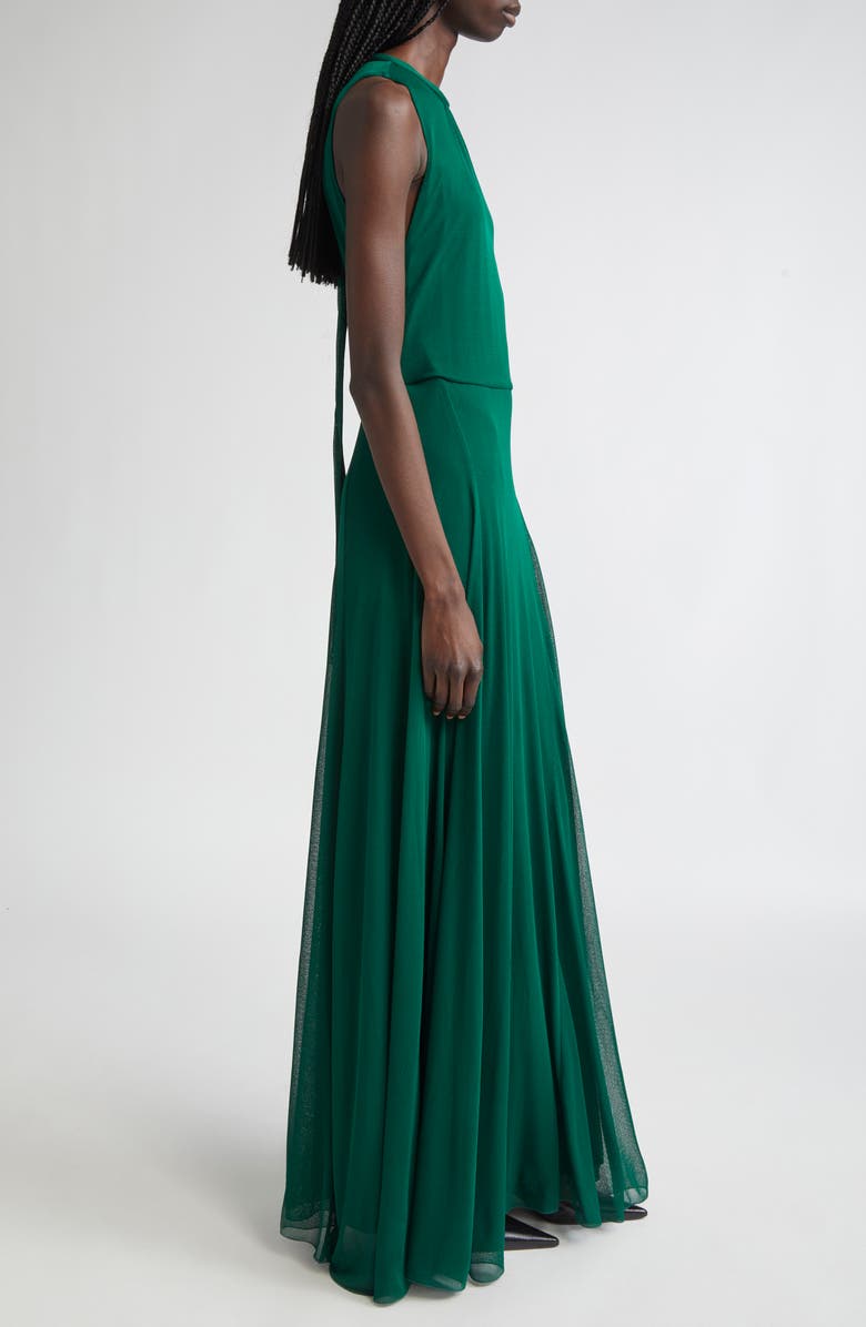 Max Mara Carnet Mesh Jersey Maxi Dress, Alternate, color, Emerald