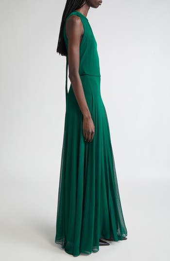 Carnet Mesh Jersey Maxi Dress