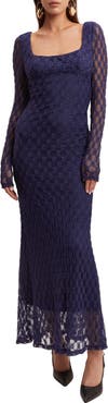 Bardot Adoni Long Sleeve Lace Overlay Midi Dress