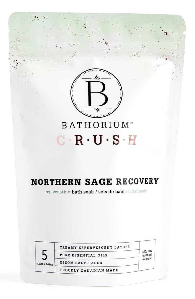 Bathorium Northern Sage Recovery Crush Bath Soak, Main, color, 