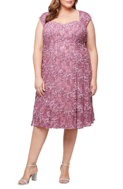 Soutache Cocktail Dress (Plus)