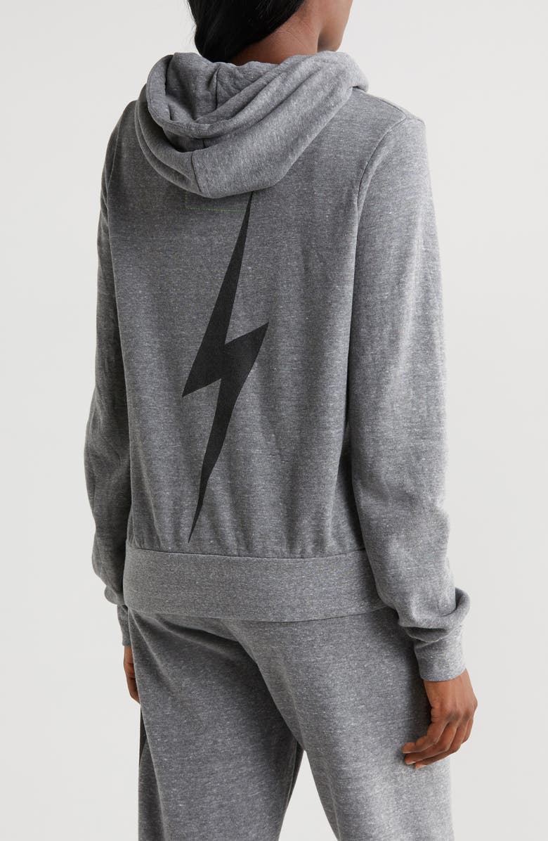 Aviator Nation Bolt Zip Hoodie, Alternate, color, Heather Grey