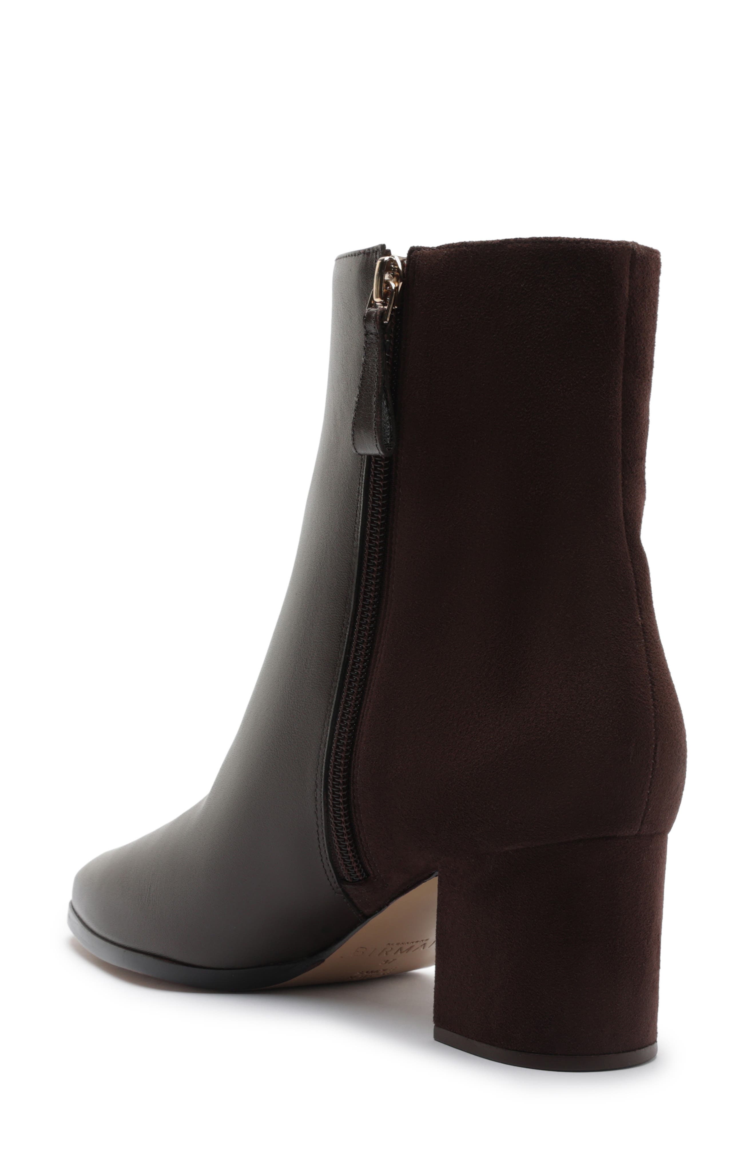 Jesse Leather Ankle Bootie, Alternate, color, DARK BROWN