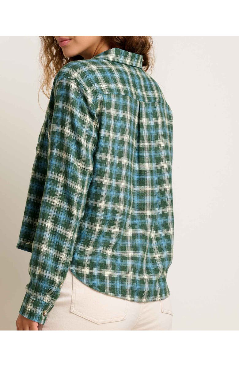 Toad & Co Re-Form Flannel Boxy Long Sleeve Shirt, Alternate, color, Pasture Mini Check