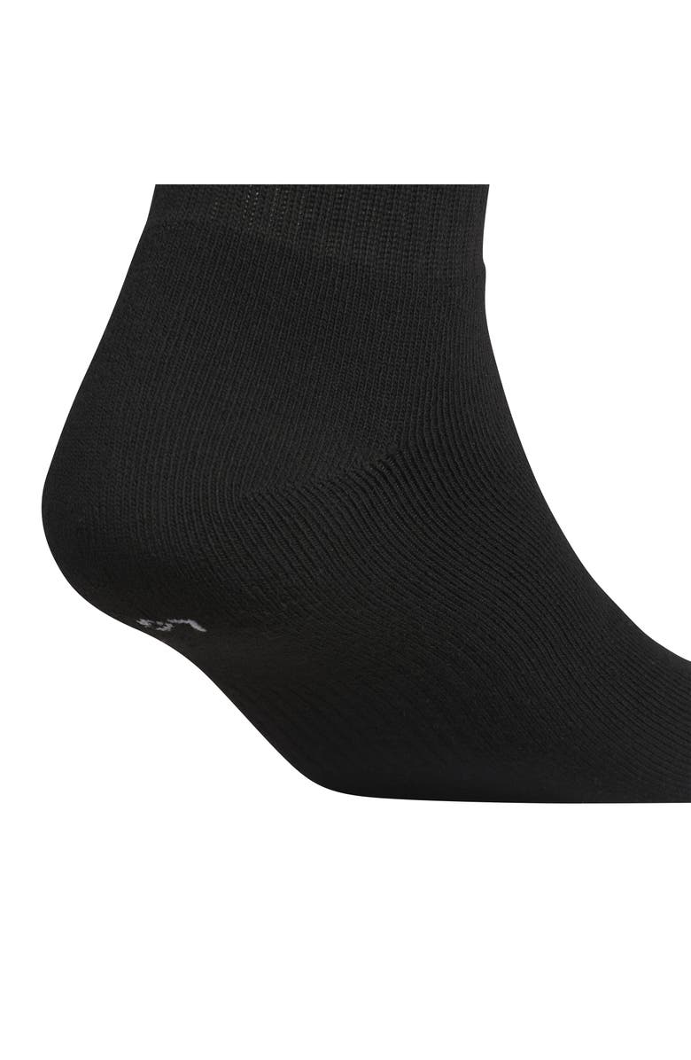 adidas 6-Pack Trefoil 2.0 Quarter Crew Socks, Alternate, color, Black/ White