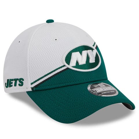 Men's New Era  White/Green New York Jets 2023 Sideline 9FORTY Adjustable Hat