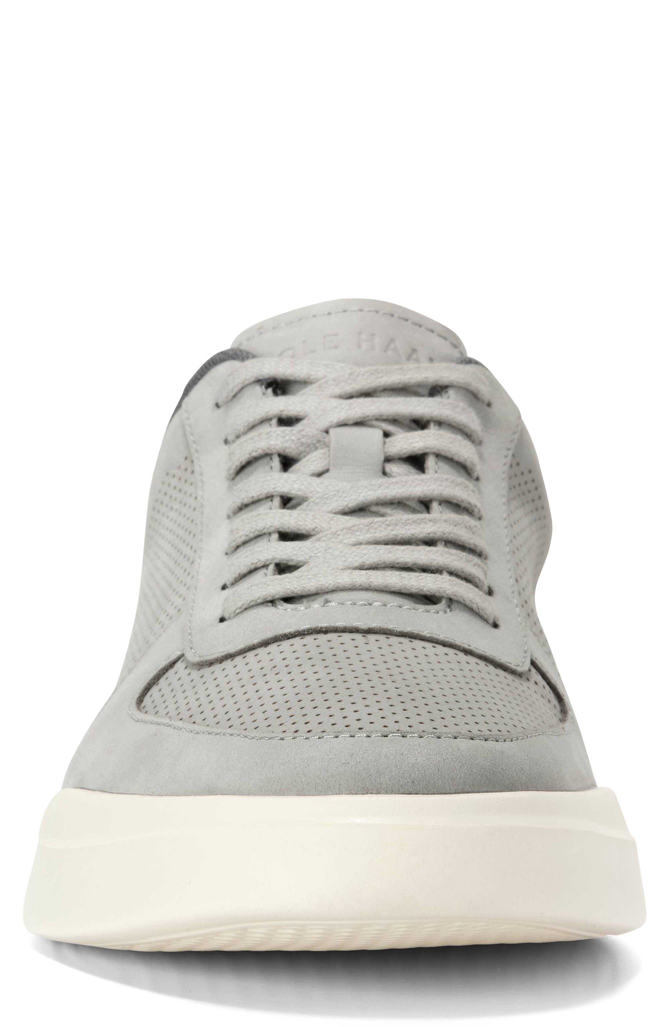 GrandCrosscourt Modern Perforated Leather Sneaker, Alternate, color, PALOMA NUBUCK / QUIET SHADE