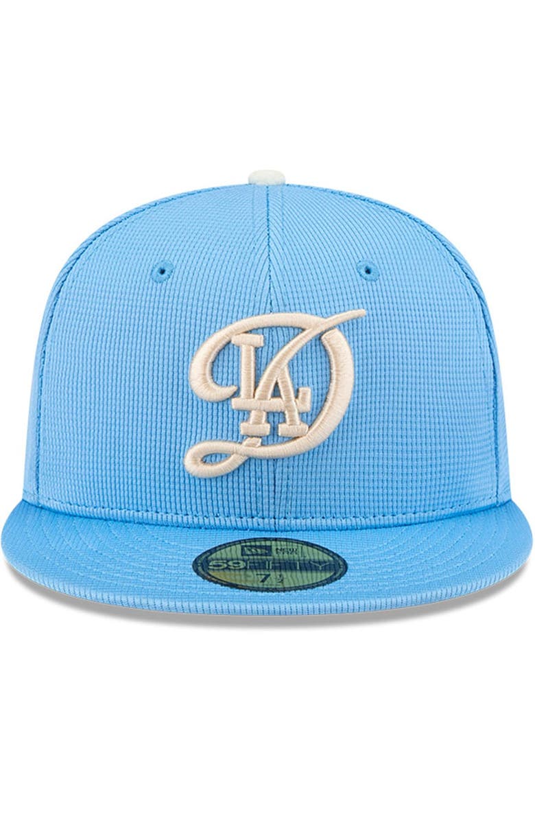 New Era Men's New Era Light Blue Los Angeles Dodgers City Connect Batting Practice 59FIFTY Fitted Hat, Alternate, color, Light Blue