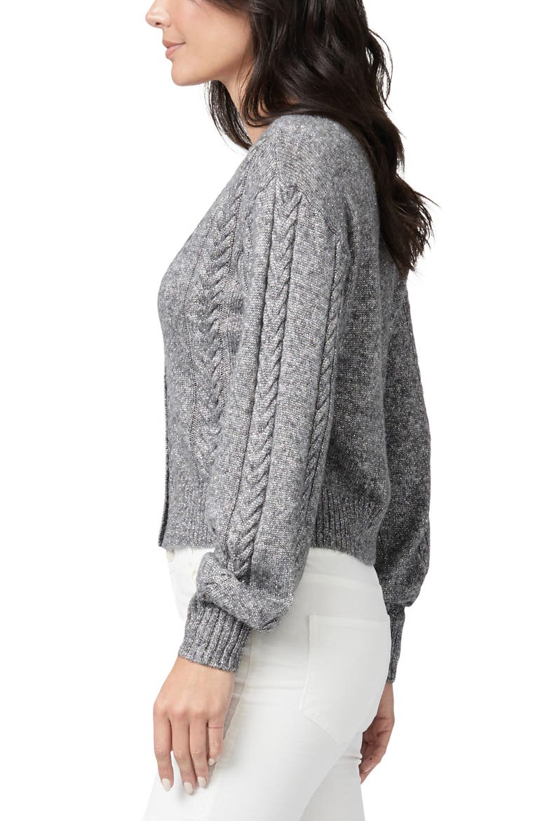 Sofie Shimmer Cardigan, Alternate, color, HEATHER/SL