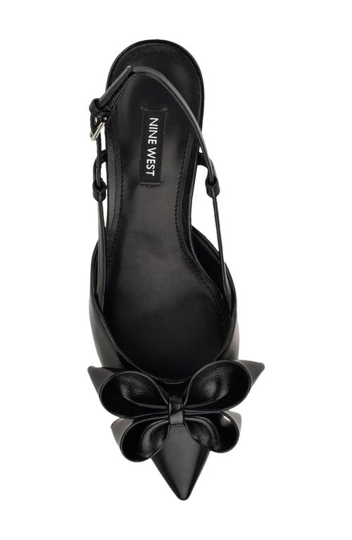Nine West Raska Slingback Pointed Toe Pump In Animal Print