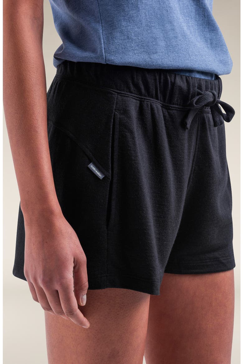 Lyocell & Merino Blend 200 Crush Shorts, Alternate, color, BLACK
