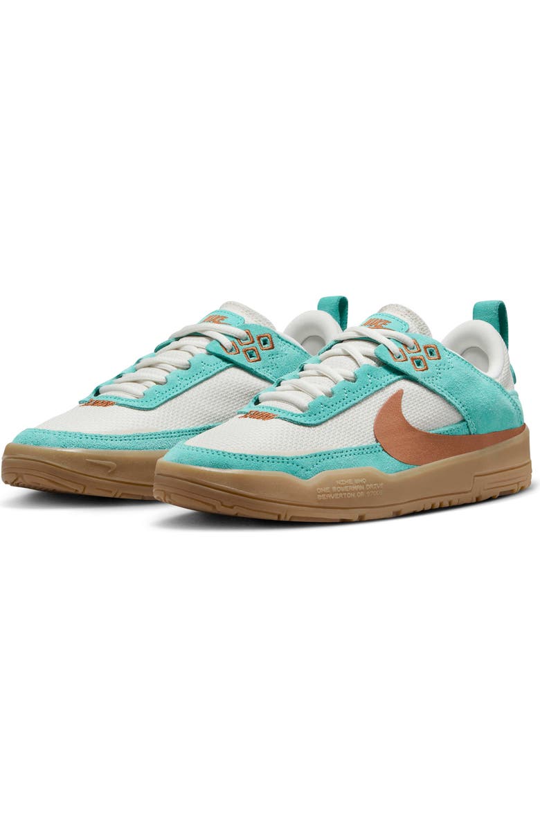 Nike Kids' SB Day One Skate Sneaker, Main, color, 301 Green Frost/Phantom/Gum Light Brown/Dark Russet