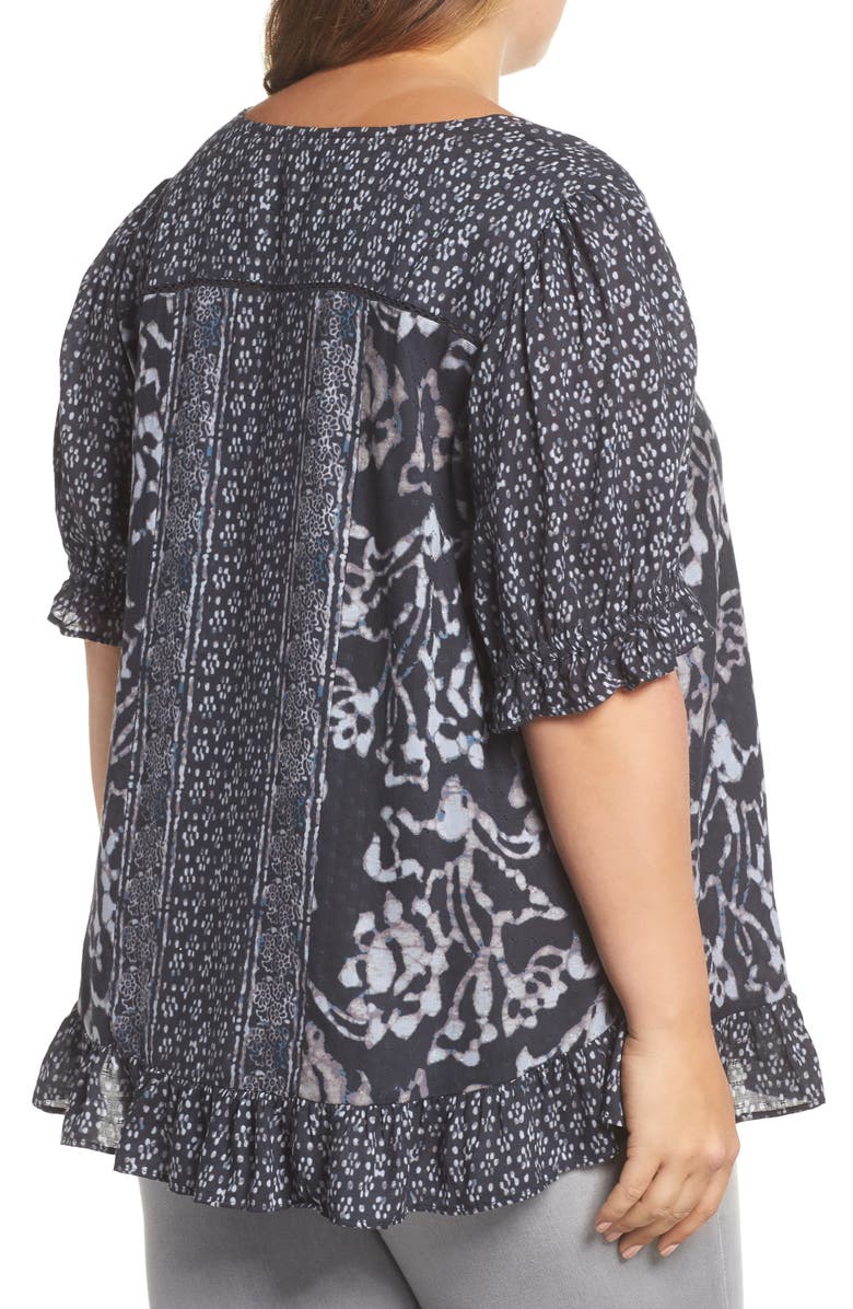 Lucky Brand Batik Border Top, Alternate, color,