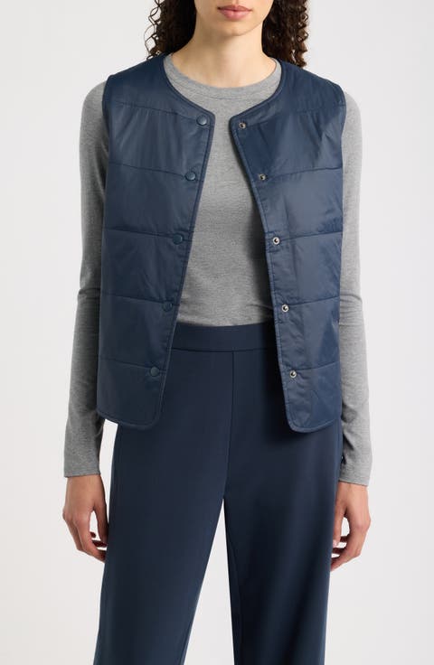 Round Neck Quilted Vest