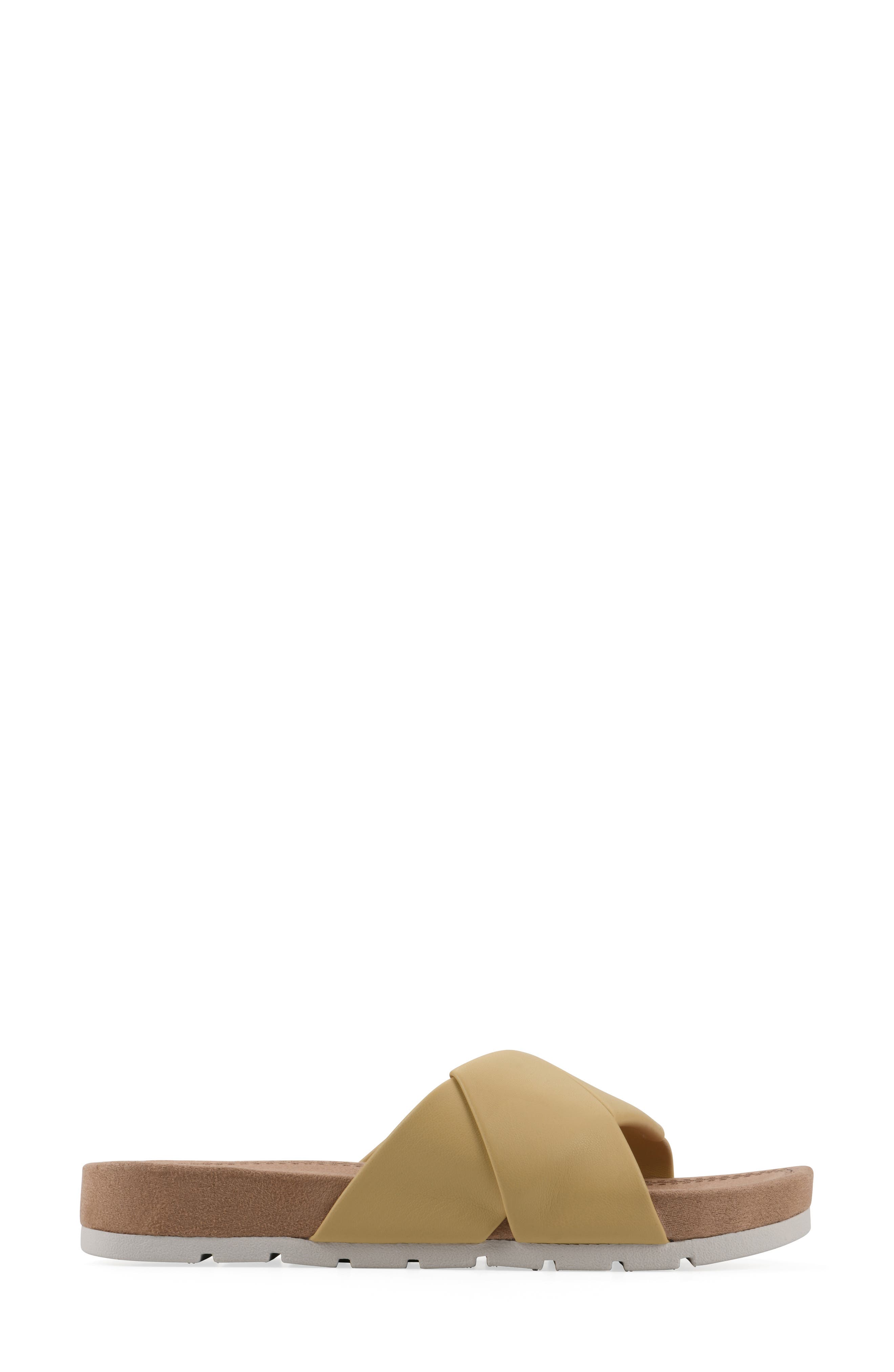 Tincie Slide Sandal, Alternate, color, YELLOW SMOOTH