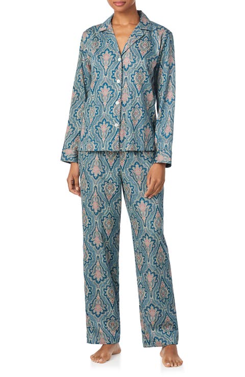 Print Cotton Blend Pajamas