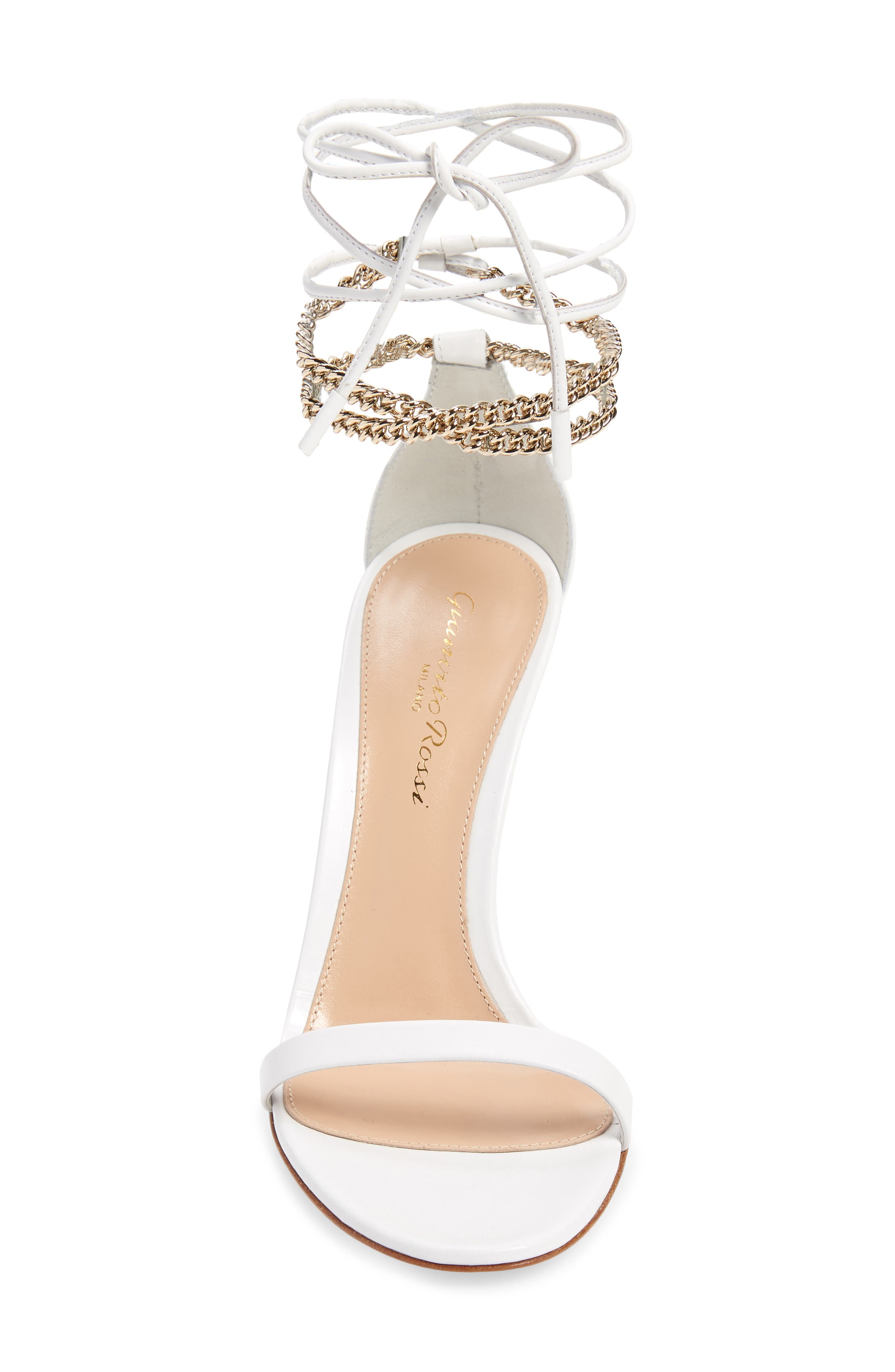 Gianvito Rossi Chain Ankle Wrap Sandal, Alternate, color, 