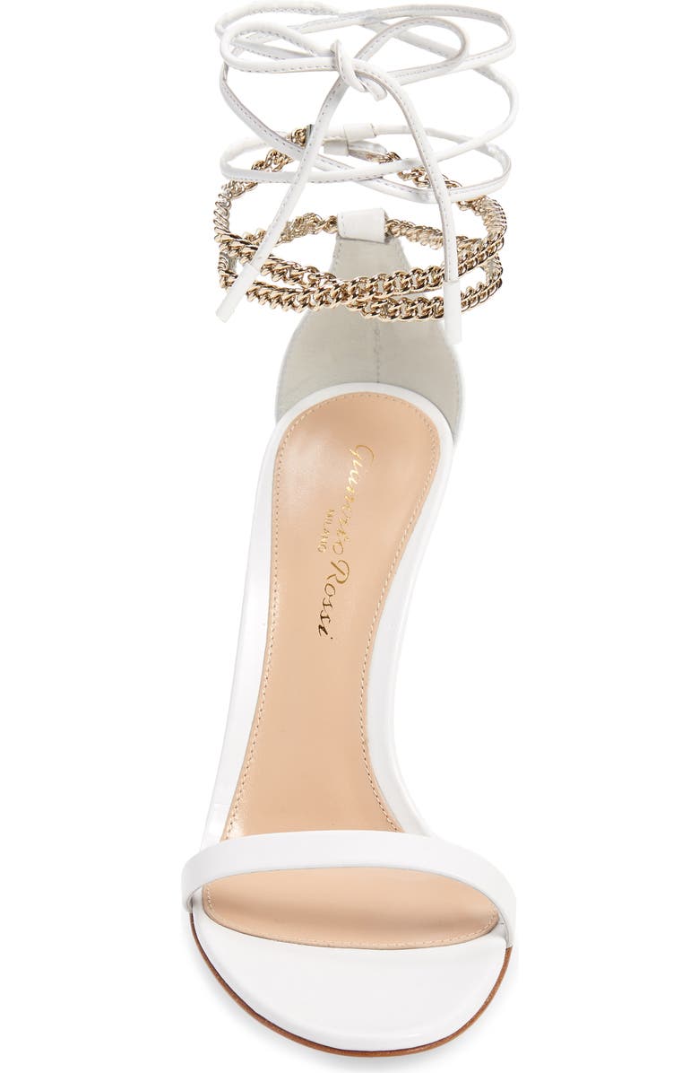 Gianvito Rossi Chain Ankle Wrap Sandal, Alternate, color,