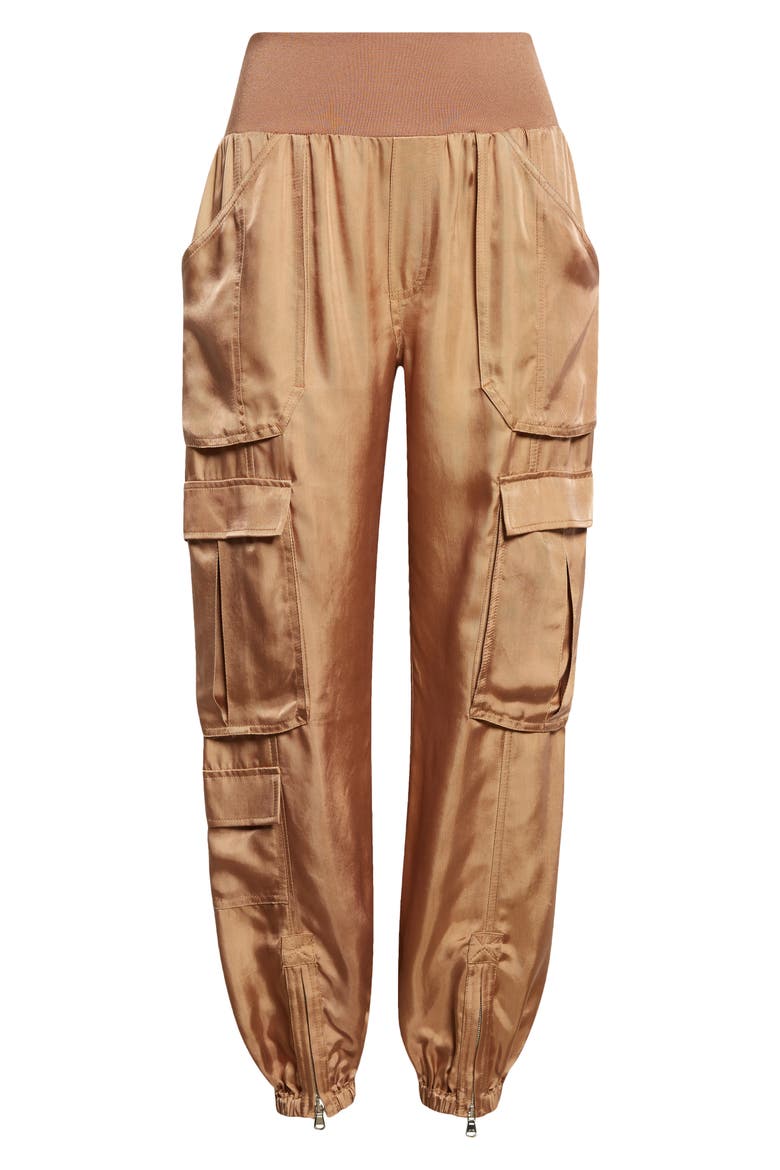 Raven Cargo Parachute Pants, Alternate, color, BROWN SANDSTONE