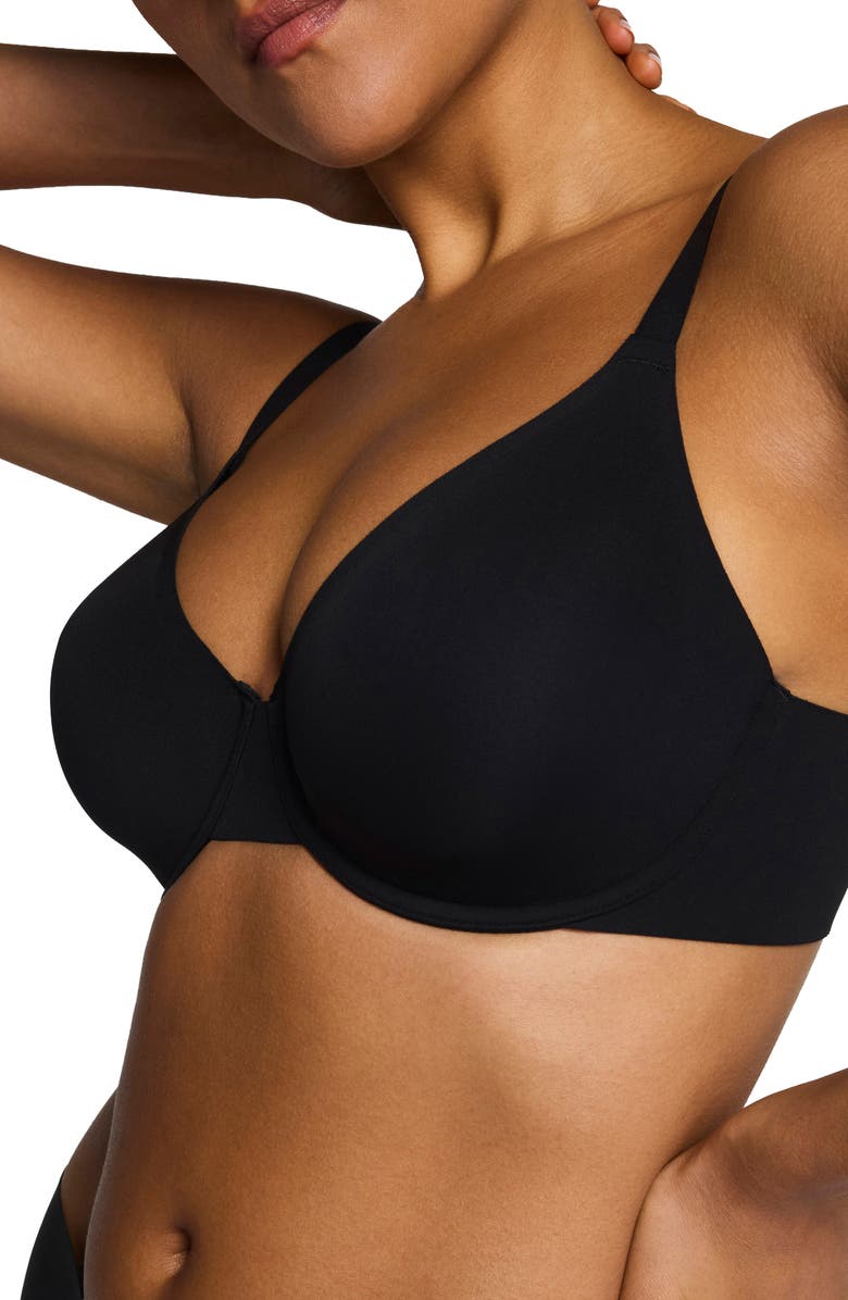 SPANX<sup>®</sup> Unlined Underwire T-Shirt Bra, Alternate, color, Very Black