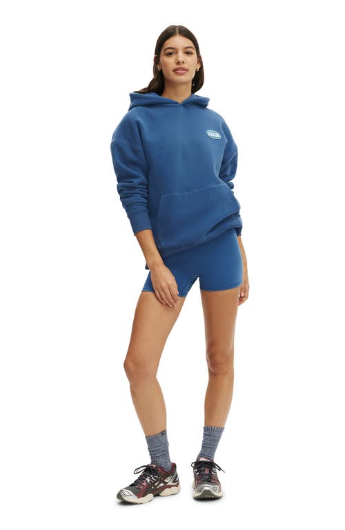Cotton On Body Active Plush Premium Graphic Hoodie In Blue