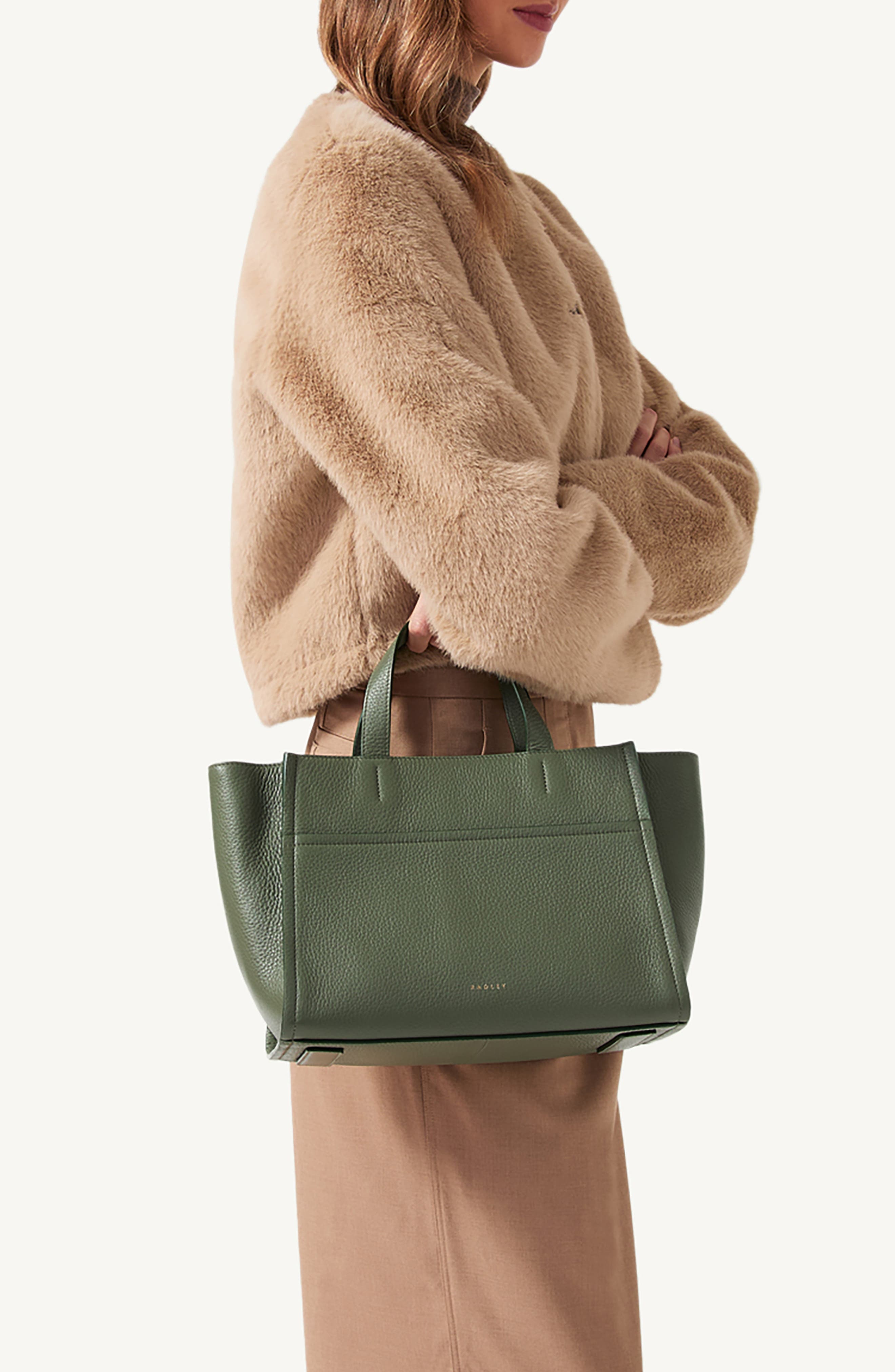 Radley Medium Oak Street Leather Tote, Alternate, color, Dark Olive